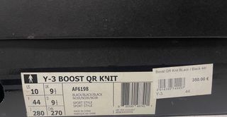 Zapatillas Y-3 Negras y Blancas