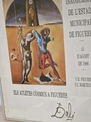Cartel Salvador Dalí Inauguración Estadio Figueres