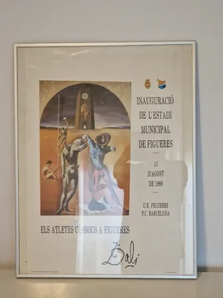 Cartel Salvador Dalí Inauguración Estadio Figueres