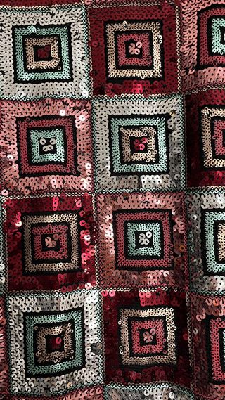 Vestito Zara Paillettes Rosso Argento