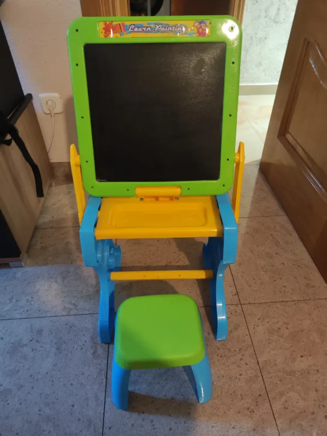 Escritorio/Pizarra Infantil Verde y Azul