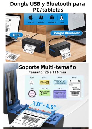 Impresora Térmica Etiquetas ORGSTA Bluetooth