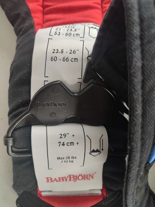 Mochila Portabebés BabyBjorn Roja/Negra