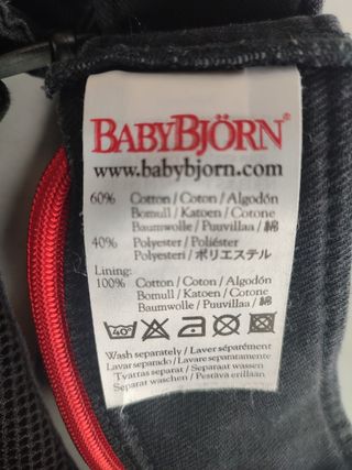 Mochila Portabebés BabyBjorn Roja/Negra