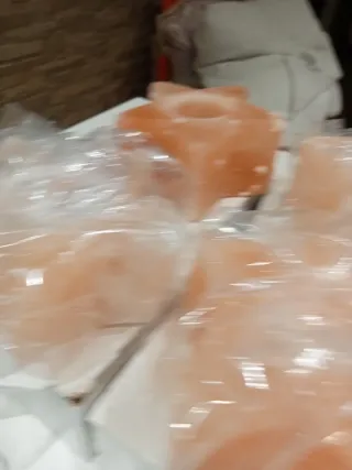 Portacandele in sale dell'Himalaya a forma di stella