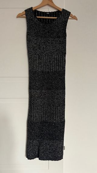 Vestito lungo Zuiki nero lurex