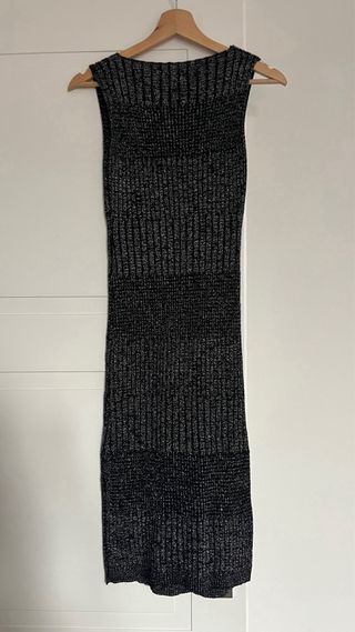 Vestito lungo Zuiki nero lurex