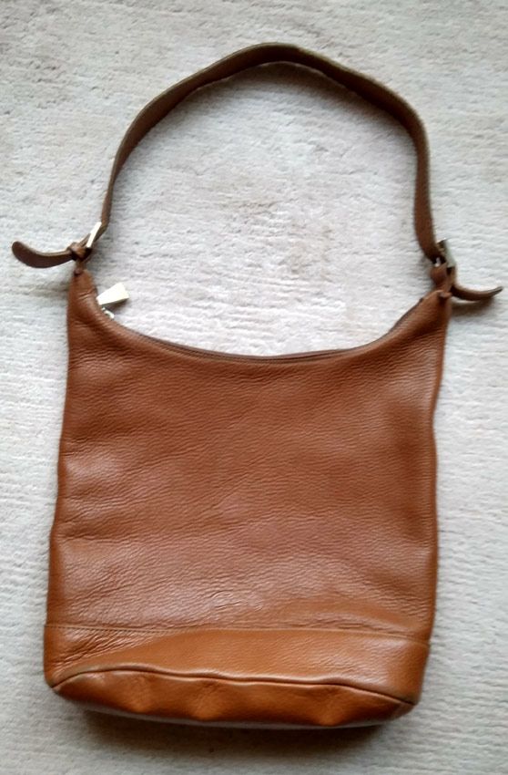 Borsa a tracolla in pelle marrone