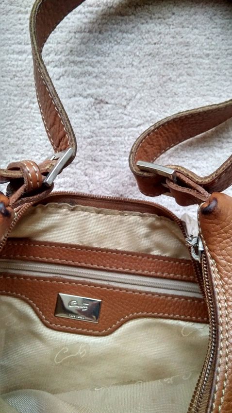 Borsa a tracolla in pelle marrone