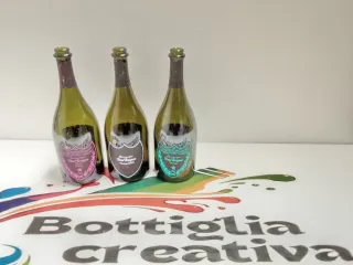 3 Bottiglie Vuote Dom Perignon Luminous