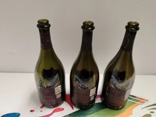 3 Bottiglie Vuote Dom Perignon Luminous