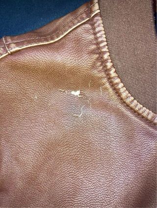 Chaqueta marrón de piel sintética T.M P&B