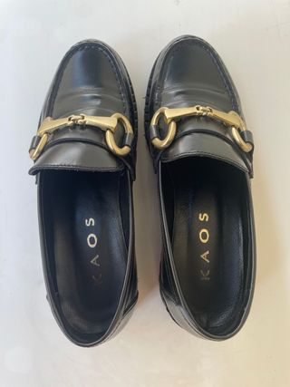 Mocassini Kaos donna nero oro