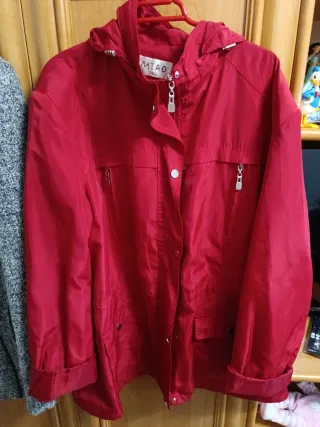 Chaqueta cortavientos roja MIAO Talla XXXL