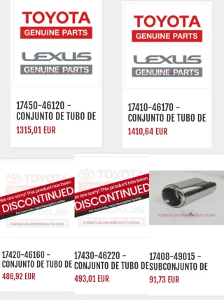 Línea escape OEM completa Toyota Supra MK4, US Spe