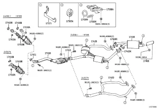 Línea escape OEM completa Toyota Supra MK4, US Spe