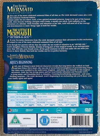 Colección DVD La Sirenita 3 Películas