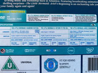 Colección DVD La Sirenita 3 Películas