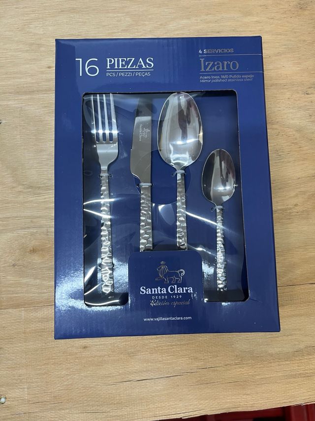 Cubiertos Santa Clara Izaro 16 pzs Acero Inox
