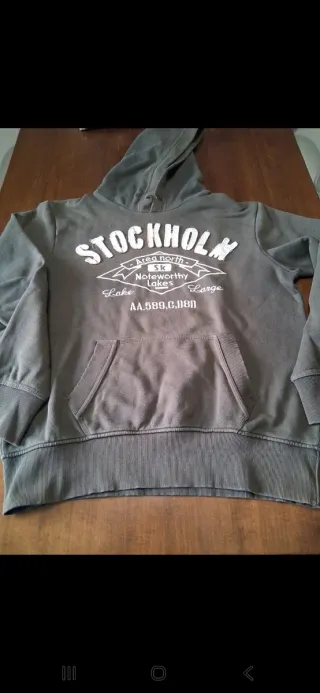 Felpa con cappuccio uomo verde oliva