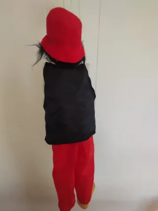 Marioneta de payaso de madera