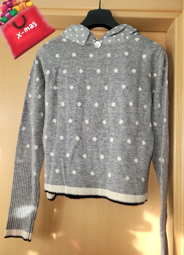 Jersey Roberta Scarpa Gris Lunares