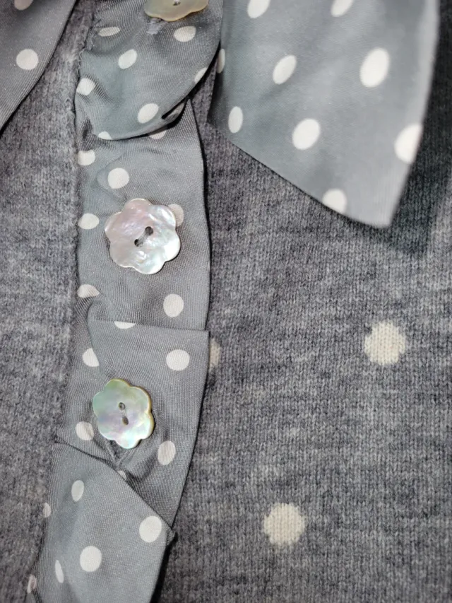 Jersey Roberta Scarpa Gris Lunares