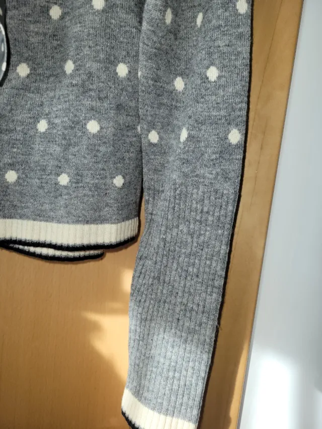 Jersey Roberta Scarpa Gris Lunares