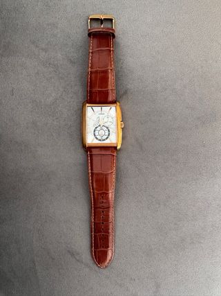 Reloj Lorus Cuadrado Correa Marrón Dorado