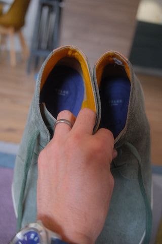 Zapatos Velez Piel Verde. Talla 41