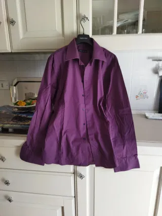 Camicia uomo viola XL Made in Italy