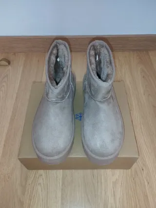 Botines beige con plataforma