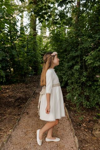 Vestido Comunión Blanco Corto Sin Estrenar