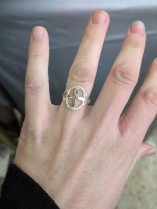 Anillo Plata Cruz de la Vida