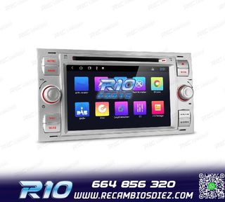 RADIO GPS ANDROID 12 PARA FORD FOCUS C-MAX FIESTA GALAXY KUG