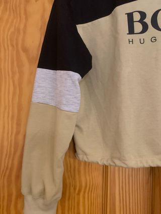 Sudadera Mujer Beige y Negra