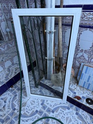 Ventana fija aluminio blanco 61x122