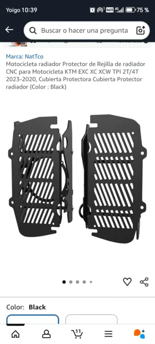 Protector radiador KTM EXC XC XCW TPI