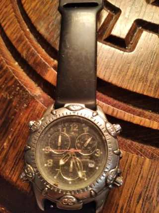 Reloj Lotus Cronógrafo Plata y Negro