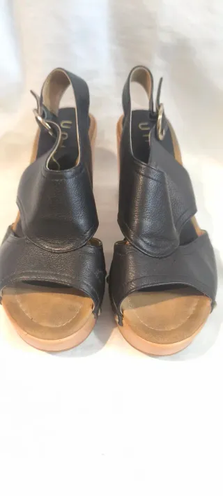 Sandalias tacón negras talla 38