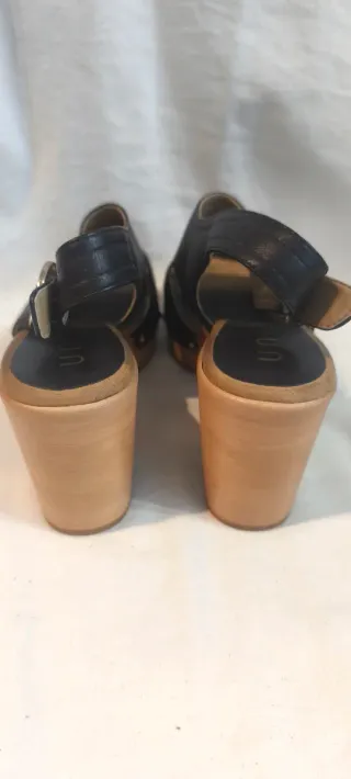 Sandalias tacón negras talla 38