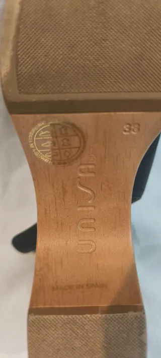 Sandalias tacón negras talla 38