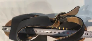 Sandalias tacón negras talla 38