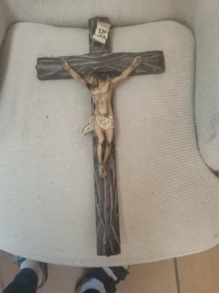 Crucifijo madera figura Jesús