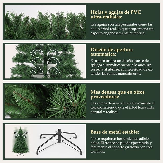 Árvore de Natal Artificial Premium 150cm 368 pontas