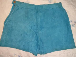 Shorts vintage Chipie en ante azul