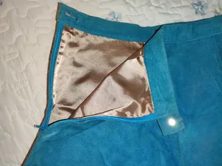 Shorts vintage Chipie en ante azul