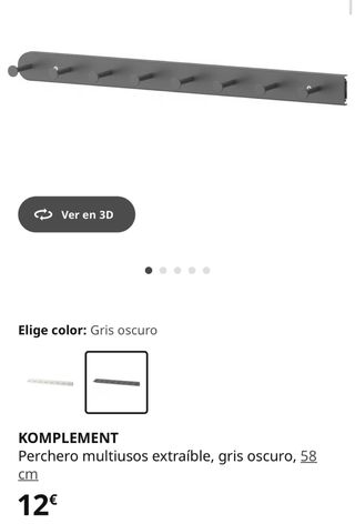 Perchero extraíble armario Pax Ikea