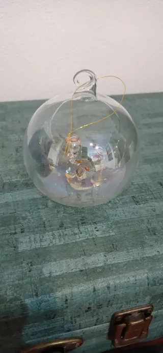Palla Natale Vetro Soffiato con Presepe