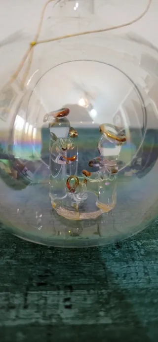 Palla Natale Vetro Soffiato con Presepe